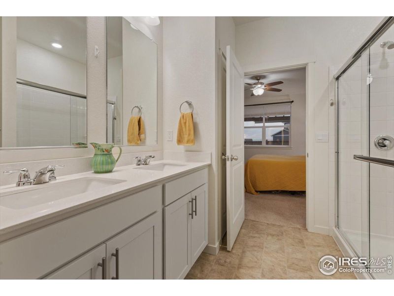 Large, step-in primary shower and Walk-in Closet in the Primary bathroom