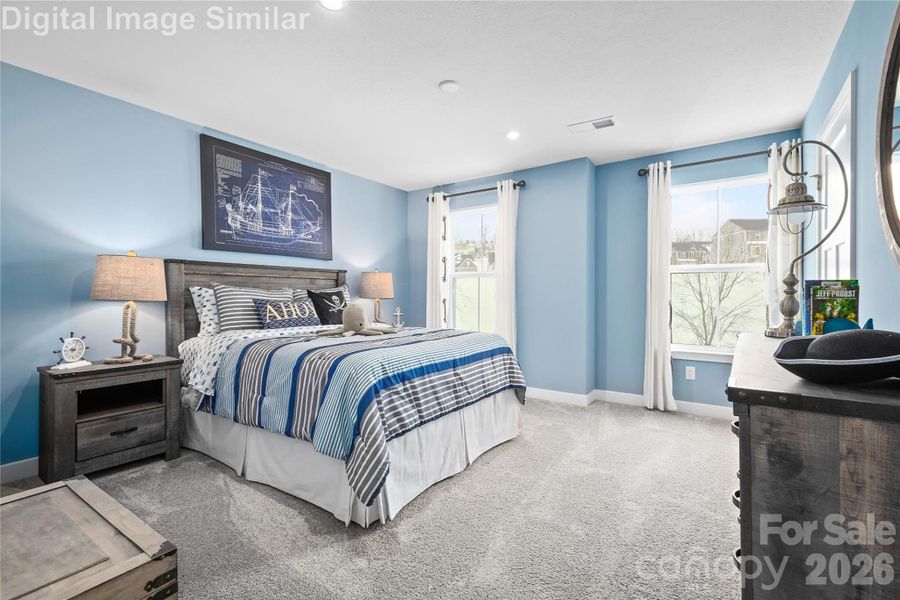 A bright and imaginative space with large windows that invite natural light—perfect for pirate dreams, sunken ships, or whatever your heart desires. Spacious enough to grow with your child or transform into a retreat.