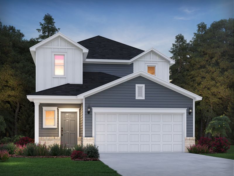 Representative exterior photo of a completed home built from the Sydney by Meritage Homes in Creek Ridge - Heritage Collection, Spartanburg, SC (Image 2).