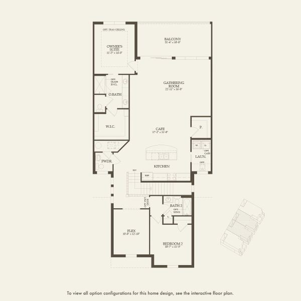 2D floor plan layout for the Cormorant by Del Webb in Del Webb Naples, Ave Maria, FL (Image 20).
