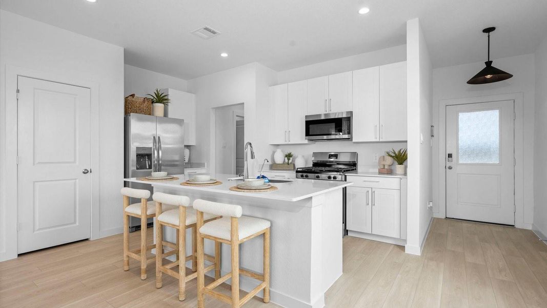 Elevations, exterior/ interior colors, options, available upgrades that require an additional charge, and standard features will vary in each community and subject change without notice. Call for details.