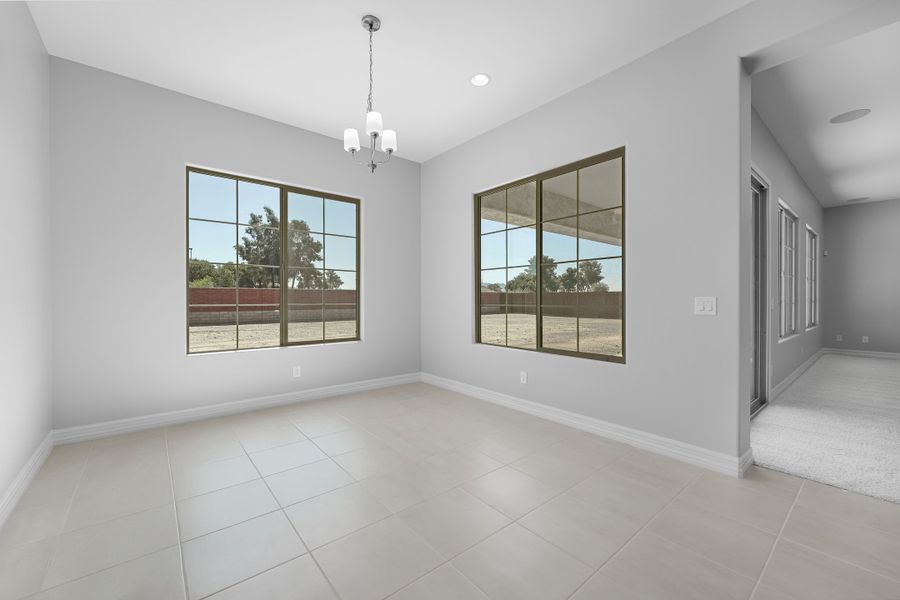 Spacious, unfurnished interior of a new home in Ellsworth Ranch Capstone Collection, Queen Creek (Image 35). Spacious, unfurnished interior of a new home in Ellsworth Ranch Capstone Collection, Queen Creek (Image 35).