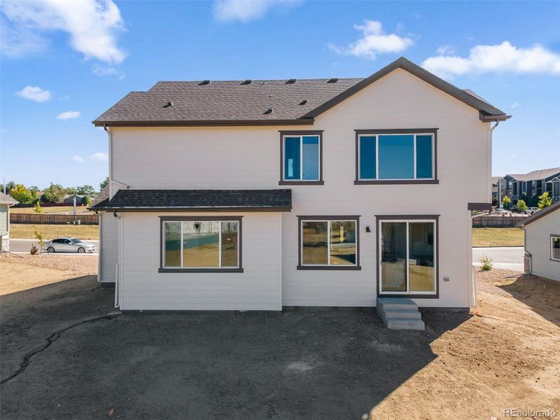Front exterior of a new home in Cherry Meadows, Brighton, CO, highlighting curb appeal (Image 21).