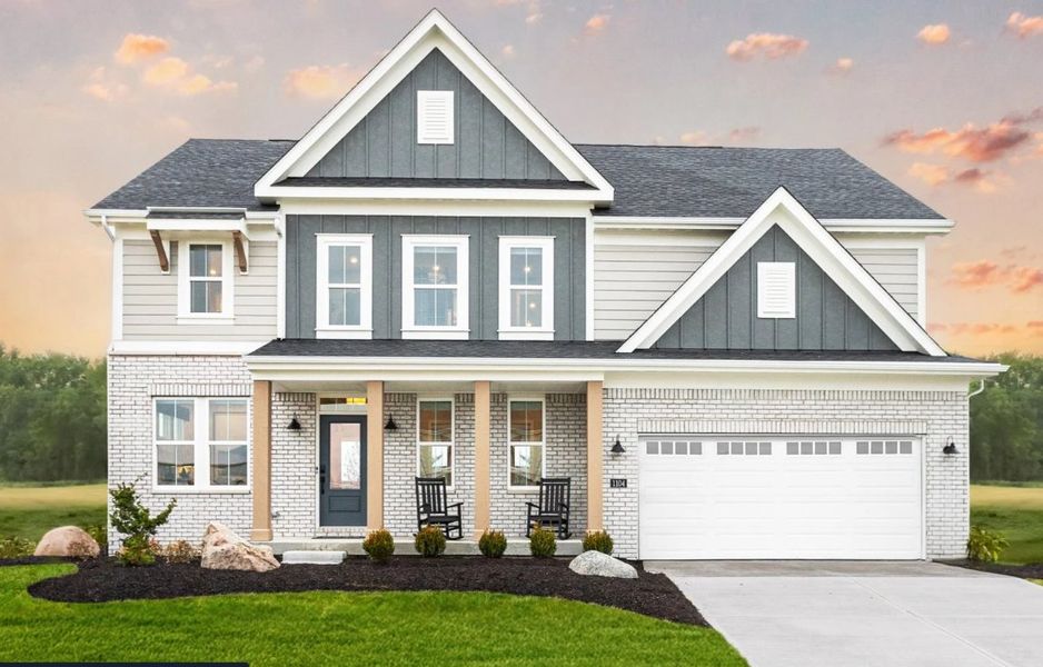 Representative exterior photo of a completed home built from the Wyatt by Fischer Homes in Breakfast Point East, Panama City Beach, FL (Image 1).