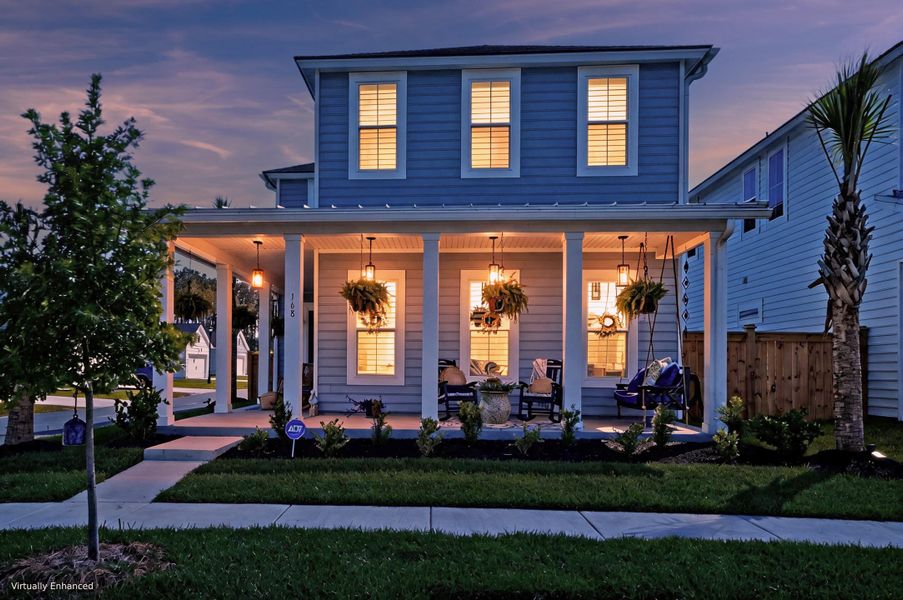 Exterior details and patio area of a home in Heron's Walk at Summers Corner, Summerville (Image 3).