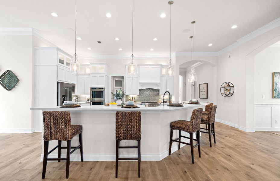 Furnished interior view inside a new home in The Woodlands Hills 65′, Willis (Image 35).