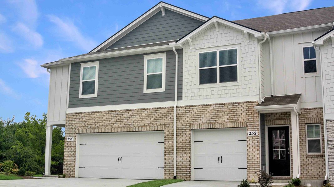 Front exterior of a new home in Addison Park, Lebanon, TN, highlighting curb appeal (Image 1).