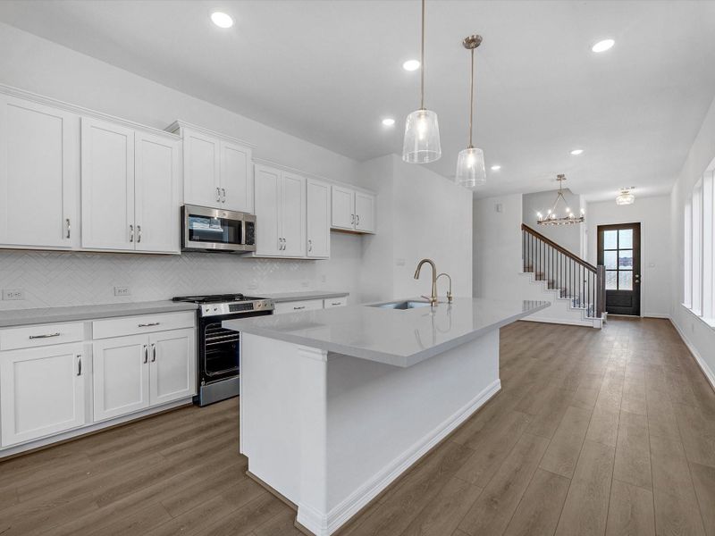 Furnished interior view inside a new home in Bergamo, Katy (Image 6). Furnished interior view inside a new home in Bergamo, Katy (Image 6).