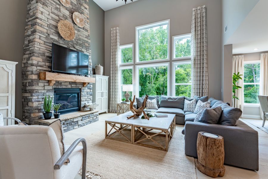Representative furnished interior of a home built from the Grandin by Fischer Homes in Twin Lakes, Hoschton (Image 47).