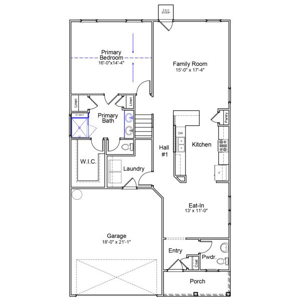 2D floor plan layout of this home in Bluefield, Lexington, SC (Image 5).