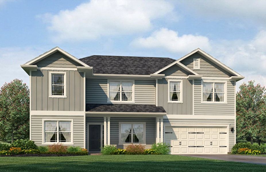 Representative exterior photo of a completed home built from the 2721 by Adams Homes in Hidden Pines, Cameron, NC (Image 15).