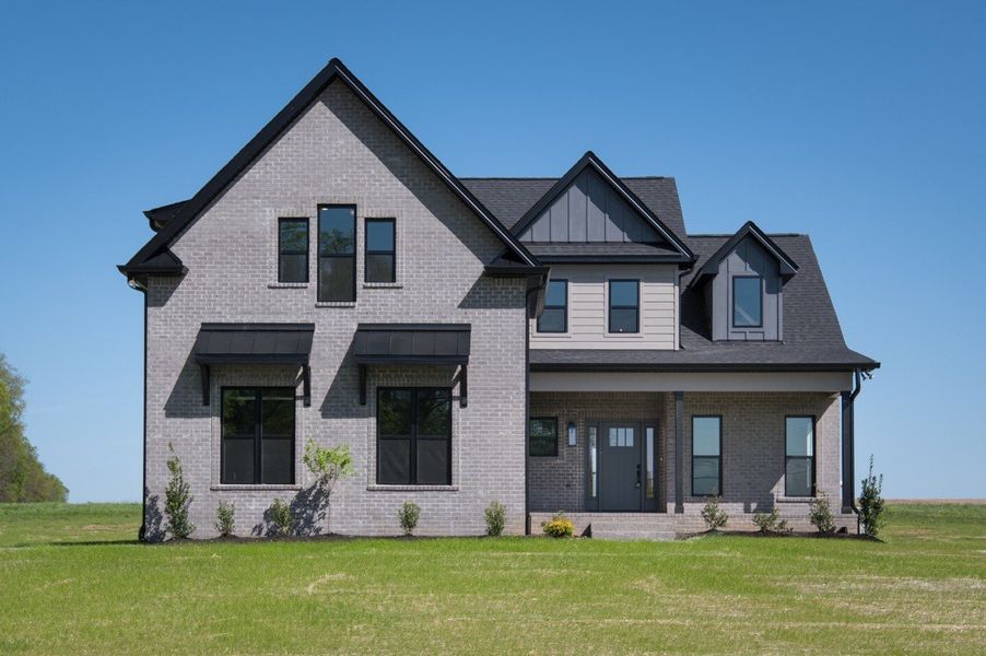 Front exterior of a new home in Whisper Hill, Wendell, NC, highlighting curb appeal (Image 30).