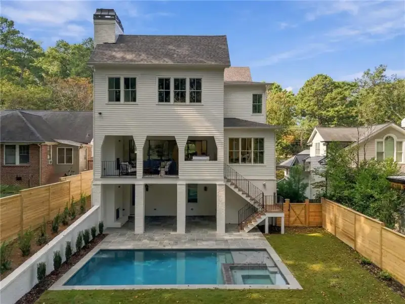 Exterior details and patio area of a home in , Atlanta (Image 37).