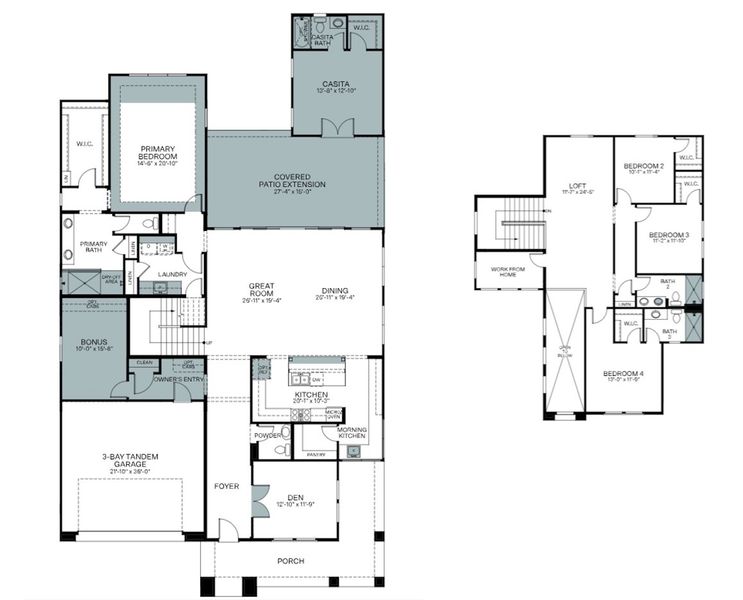 2D floor plan layout of this home in Legends at Thunderbird, Glendale, AZ (Image 3). 2D floor plan layout of this home in Legends at Thunderbird, Glendale, AZ (Image 3).