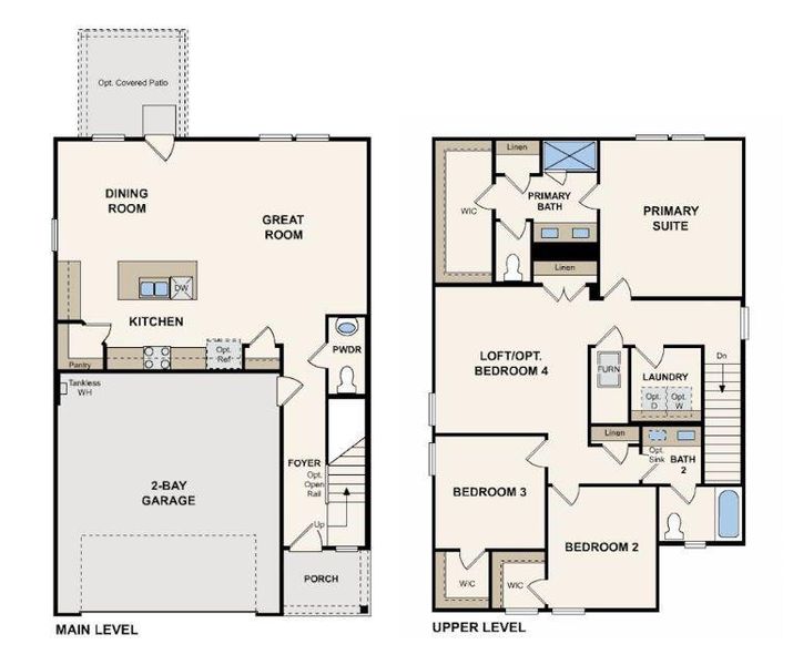 2D floor plan layout of this home in Mirabella, Brookshire, TX (Image 3).