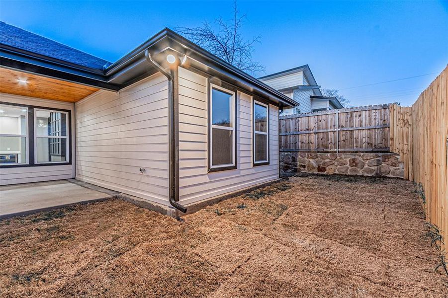 Exterior details and patio area of a home in , Dallas (Image 31). Exterior details and patio area of a home in , Dallas (Image 31).