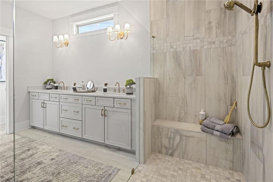 Furnished interior view inside a new home in Soleil Belmont Park, Canton (Image 44).