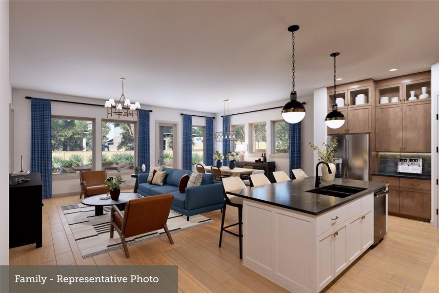 Furnished interior view inside a new home in , Texas City (Image 7). Furnished interior view inside a new home in , Texas City (Image 7).