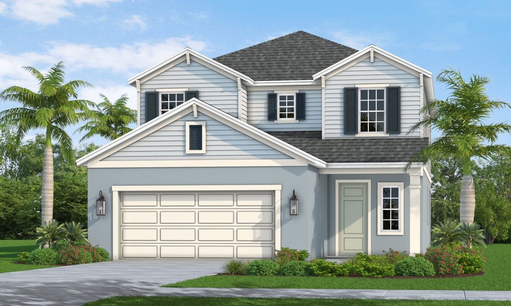 Representative exterior photo of a completed home built from the Vision 2 by Neal Communities in Canoe Creek, Parrish, FL (Image 7).