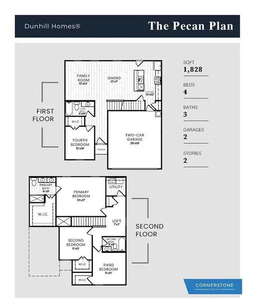 2D floor plan layout of this home in Labein Villas, Greenville, TX (Image 5).