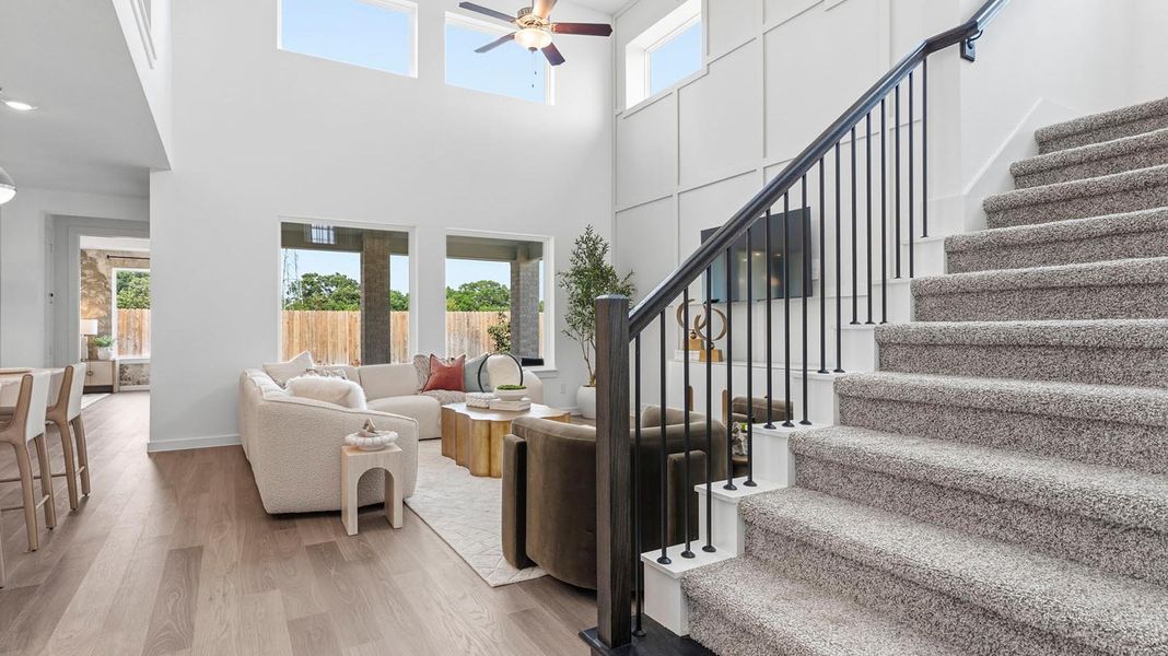 Representative furnished interior of a home built from the Chloe by D.R. Horton in Alexander 55' Homesites, Pearland (Image 4). Representative furnished interior of a home built from the Chloe by D.R. Horton in Alexander 55' Homesites, Pearland (Image 4).