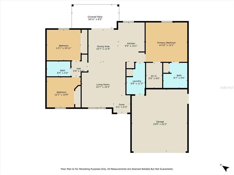2D floor plan layout of this home in , Citrus Springs, FL (Image 5).