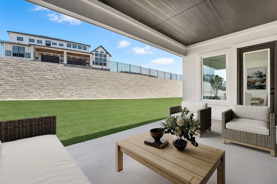 Representative exterior details of a home built from the Parmer by Taylor Morrison in Travisso, Leander (Image 23).