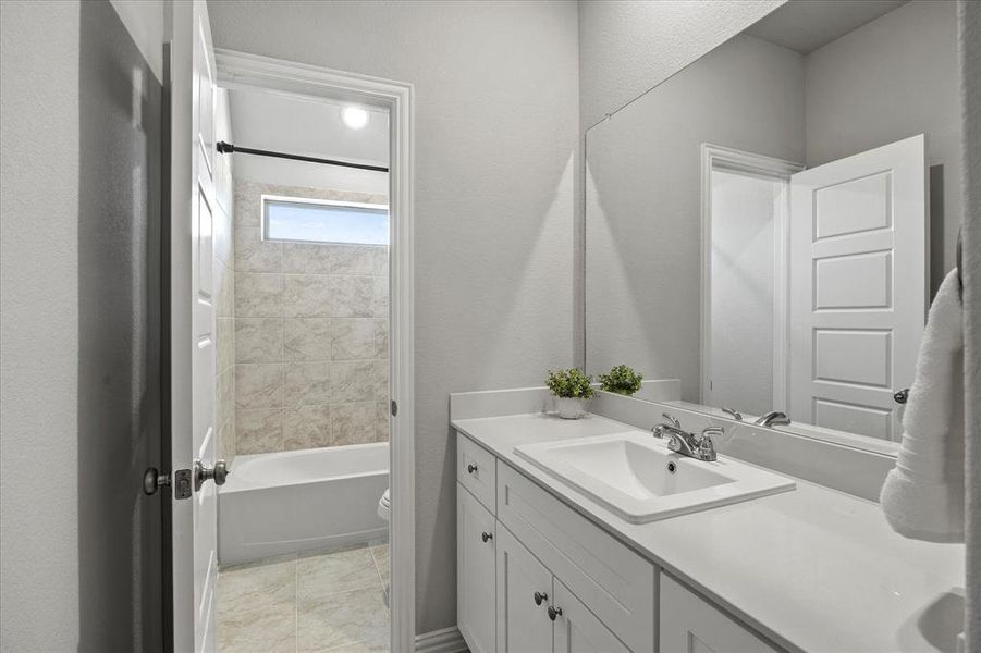 Second Story Full Bathroom w/ dual sinks