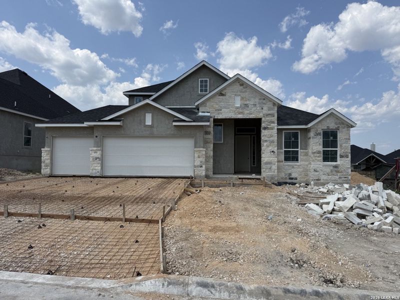 In-progress construction of a new home in The Reserve at Potranco Oaks, Castroville, TX (Image 38). In-progress construction of a new home in The Reserve at Potranco Oaks, Castroville, TX (Image 38).