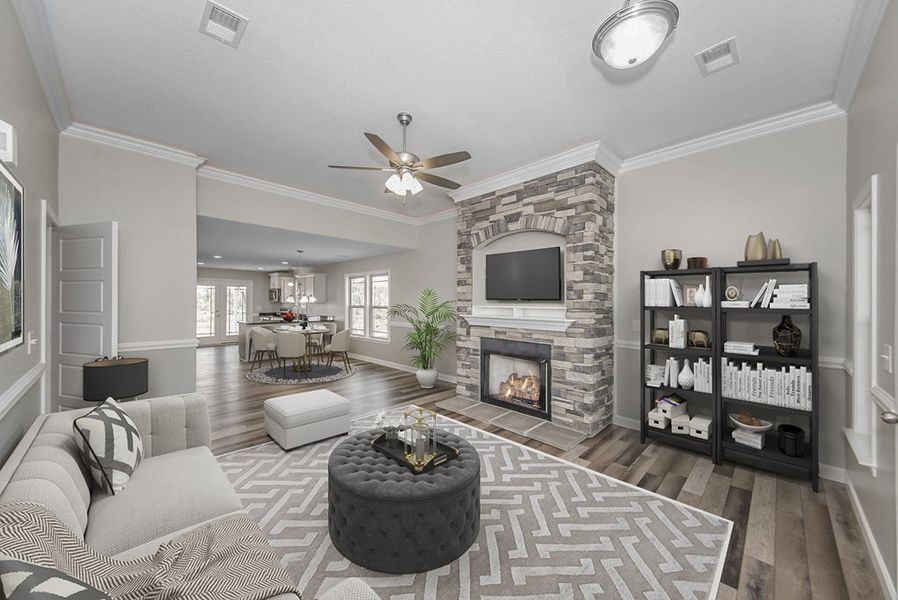 Representative furnished interior of a home built from the Pacific by Enchanted Homes in Arcadia Village, Spartanburg (Image 7).