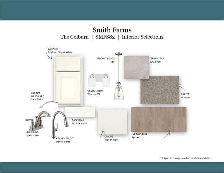 Sample of building materials used in homes in Smith Farms, Murfreesboro (Image 44).