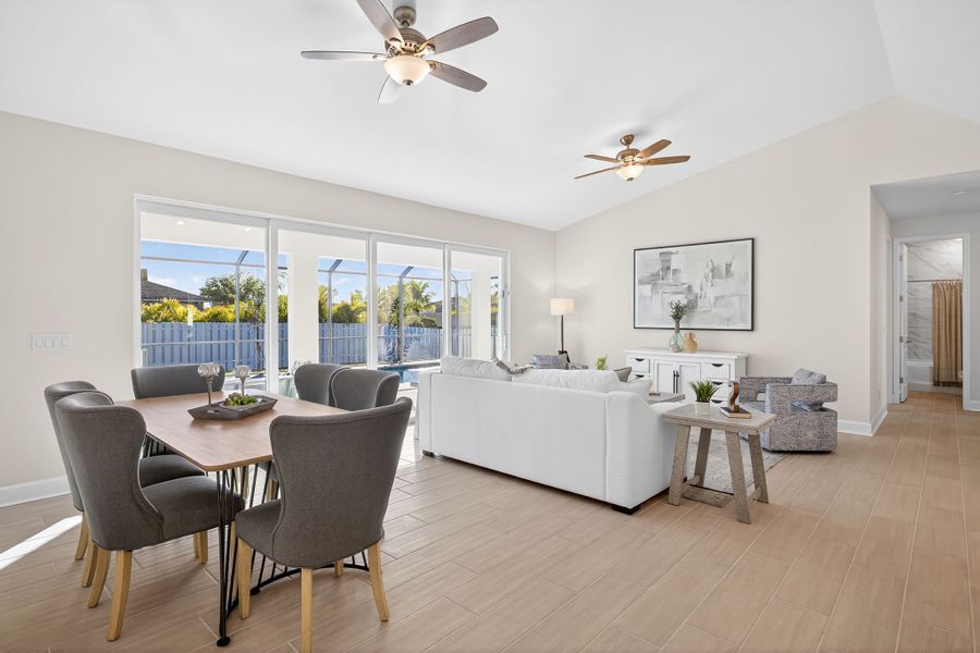 Representative furnished interior of a home built from the The Paradise Cove III by Sunlife Homes LLC in Cape Coral, Cape Coral (Image 12).