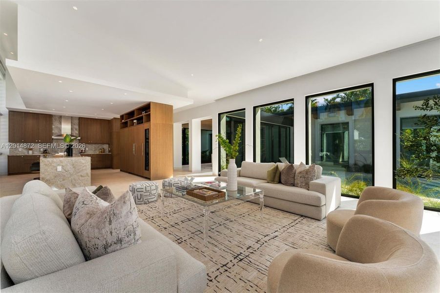 Furnished interior view inside a new home in , Coral Gables (Image 4). Furnished interior view inside a new home in , Coral Gables (Image 4).