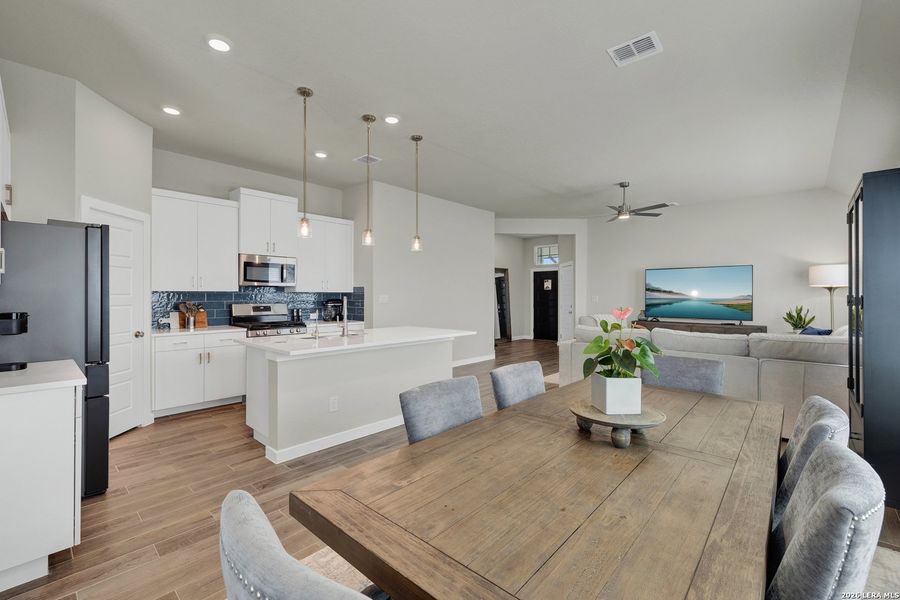 Furnished interior view inside a new home in August Fields, New Braunfels (Image 14).