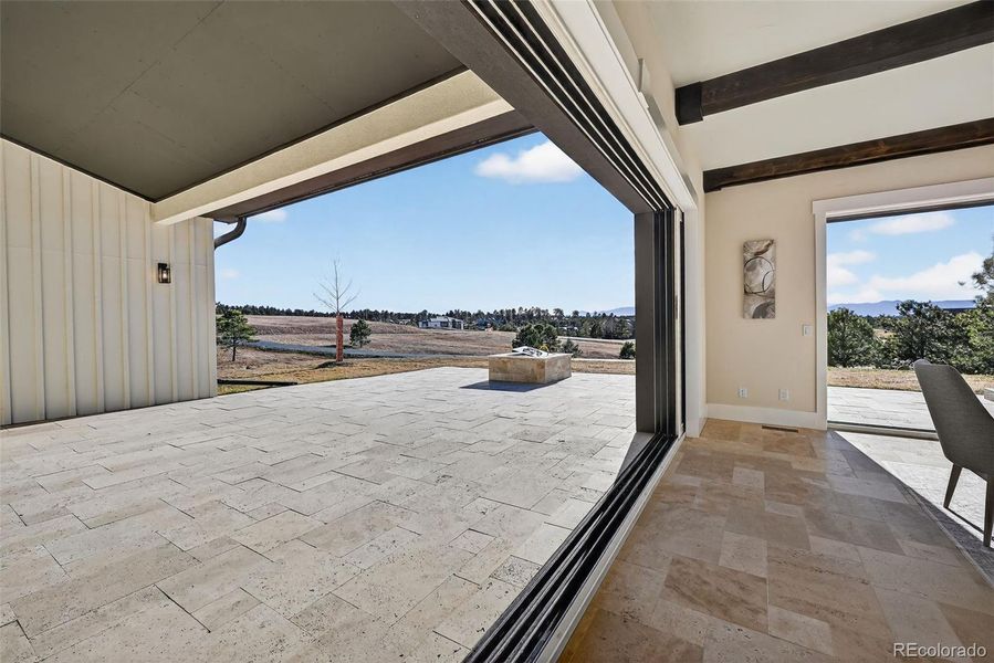 Retractable Window Walls from Dining Room.