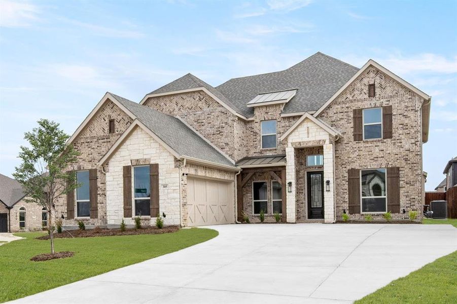 Front exterior of a new home in High Country, Burleson, TX, highlighting curb appeal (Image 2).