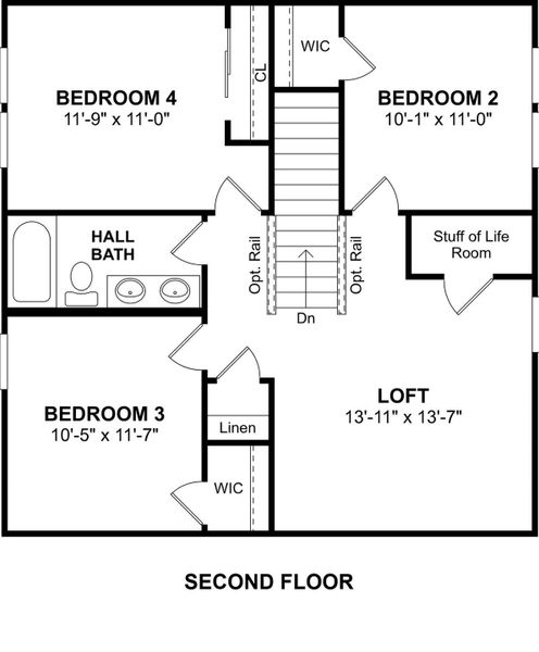 The Silver Maple II floor plan by K. Hovnanian® Homes. 2nd Floor shown. *Prices, plans, dimensions, features, specifications, materials, and availability of homes or communities are subject to change without notice or obligation.
