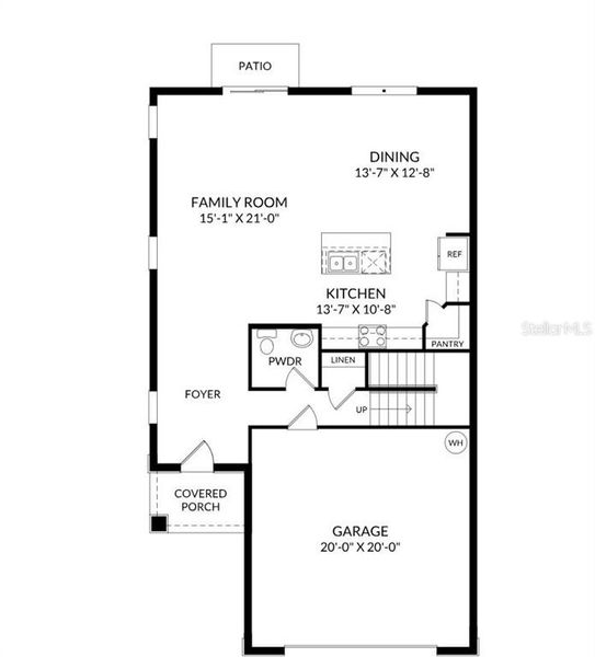 2D floor plan layout of this home in Wynnstone, Davenport, FL (Image 3).