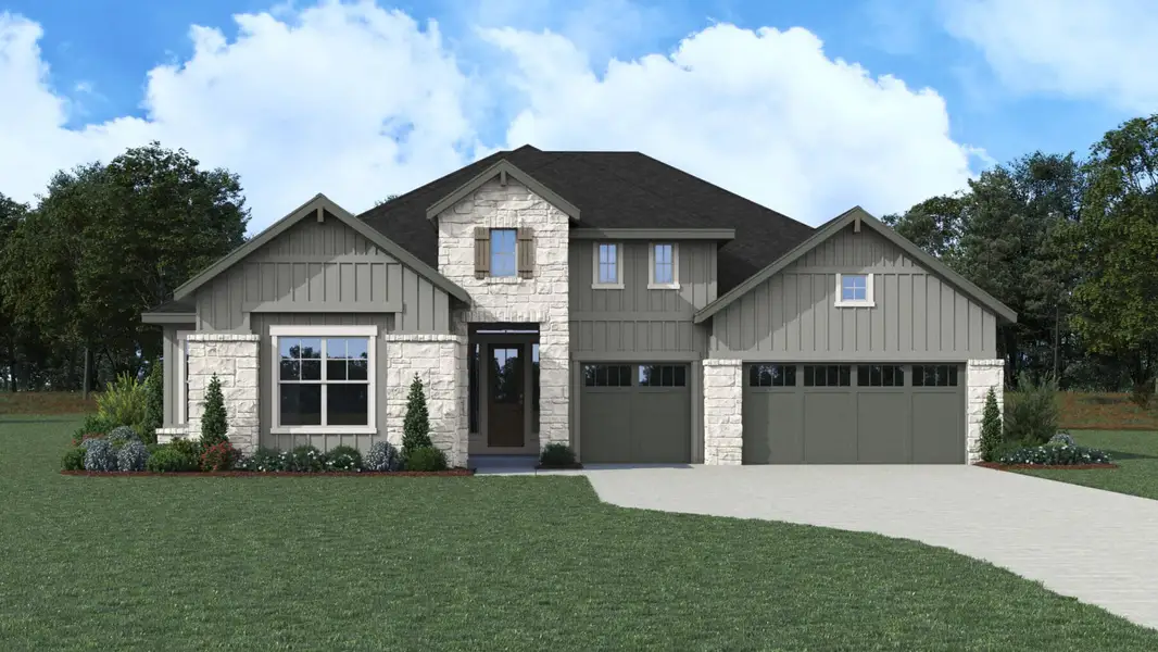 Charlotte Floor Plan in Fulshear Lakes 70's, Fulshear | Sitterle Homes Elevation B Charlotte Floor Plan in Fulshear Lakes 70's, Fulshear | Sitterle Homes Elevation B