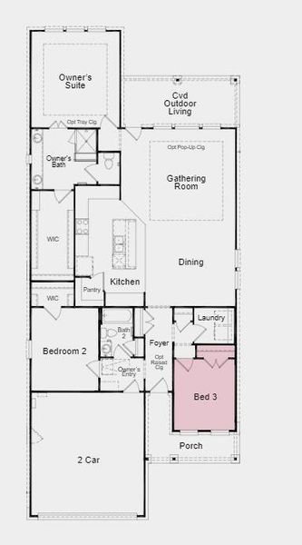 Structural options include: raised ceilings at foyer, pop-up ceiling at gathering room, bedroom 3.Read Less