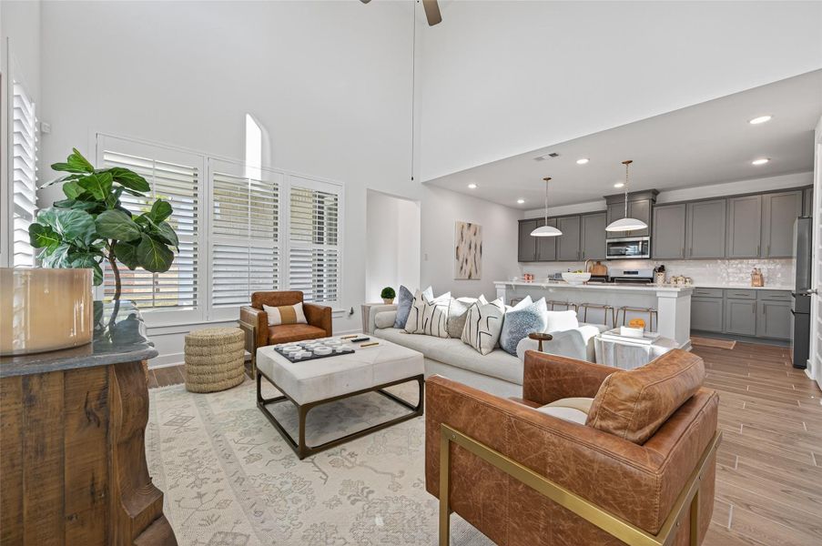 Furnished interior view inside a new home in Elyson - 40', Katy (Image 22). Furnished interior view inside a new home in Elyson - 40', Katy (Image 22).