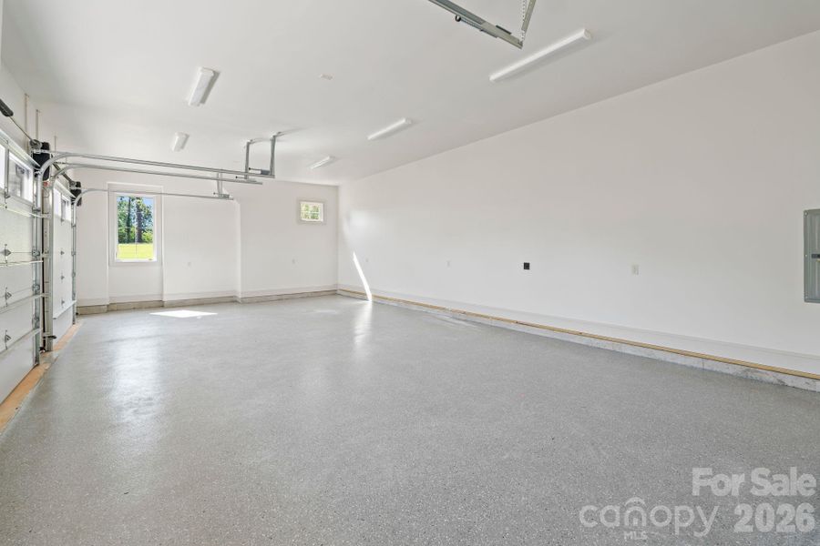 Fully finished over-sized 3 car garage