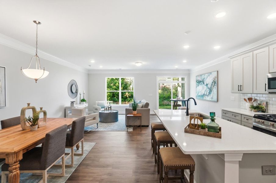 Furnished interior view inside a new home in Harrisburg Village Townhomes, Harrisburg (Image 10).