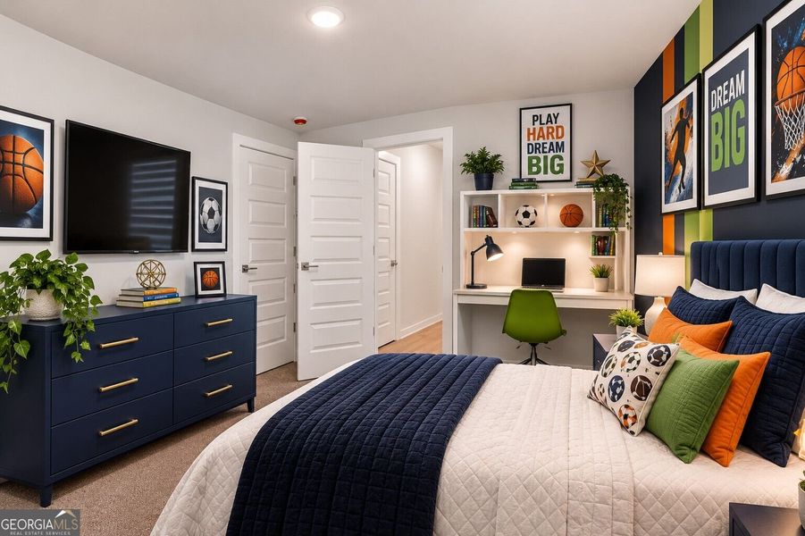 Furnished interior view inside a new home in The Fairways at Mirror Lake, Villa Rica (Image 41).