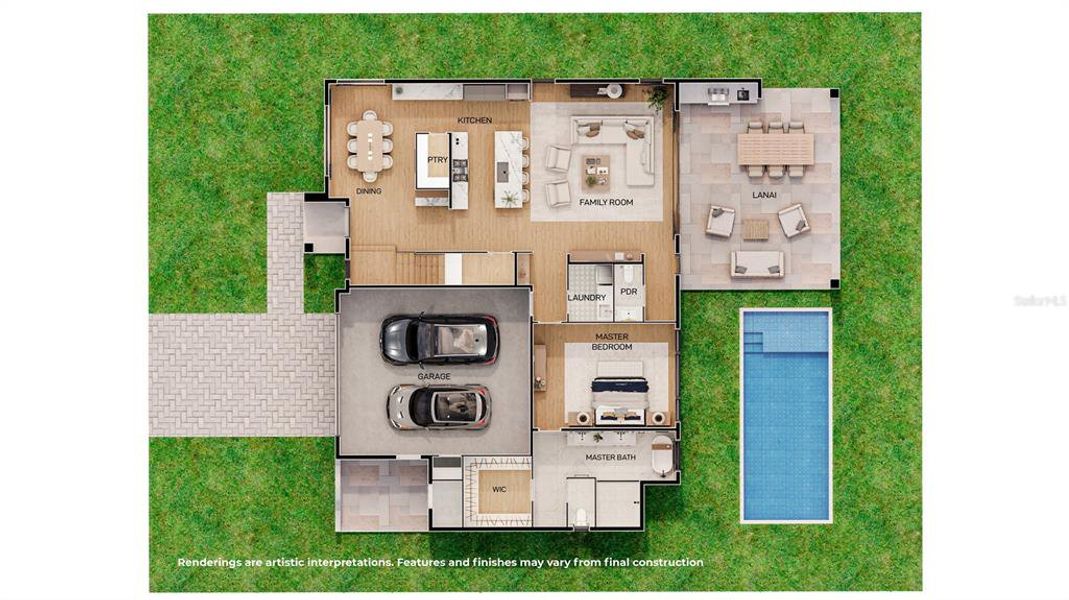 2D floor plan layout of this home in , Maitland, FL (Image 3).