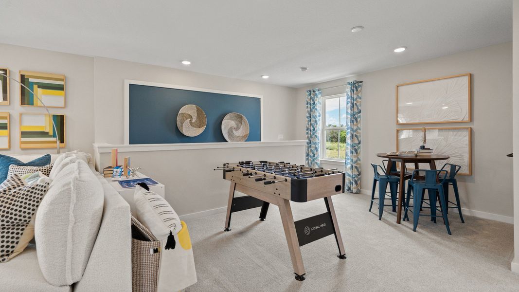 Second Level Loft Area in Ponte Vedra New Home Plan in Hamilton Bluff in Haines City, FL by DRB Homes