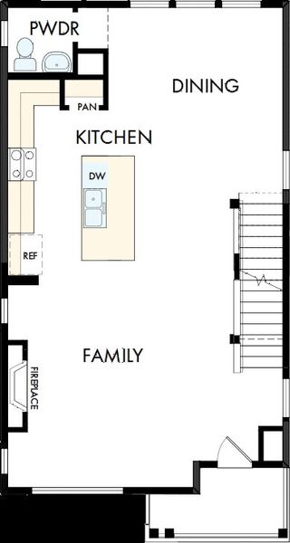 2D floor plan layout of this home in The Aurora Highlands The Pinnacle, Aurora, CO (Image 3).