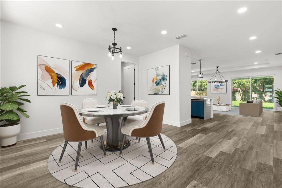 Furnished interior view inside a new home in , Leesburg (Image 9).