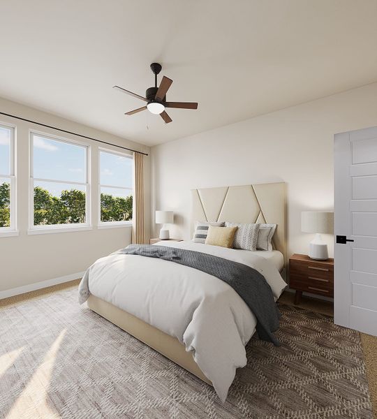 Representative furnished interior of a home built from the Frost by Tri Pointe Homes in Paley Park at Easton Park, Austin (Image 7). Representative furnished interior of a home built from the Frost by Tri Pointe Homes in Paley Park at Easton Park, Austin (Image 7).