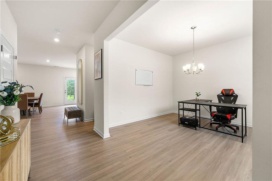 Furnished interior view inside a new home in , Dallas (Image 28).